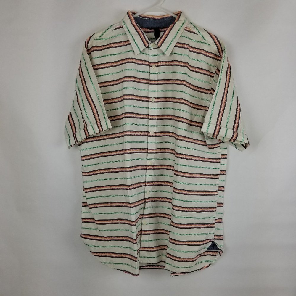 Rocawear  Clssic Short Sleeve Button Down Size 2XL Black/Green/Red